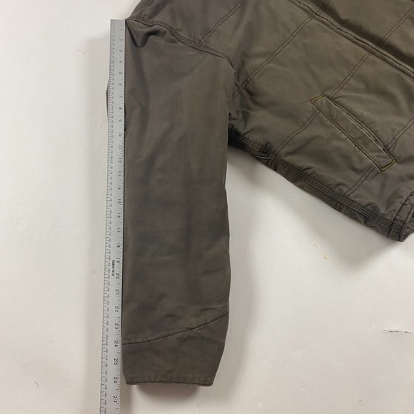 Carhartt Livingston Quick Duck Jacket 101441 Mens 2XL Brown Canvas Hooded Lined - Picture 15 of 16